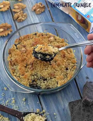 Chocolate Crumble Recipe (Easy Eggless Chocolate Crumble)
