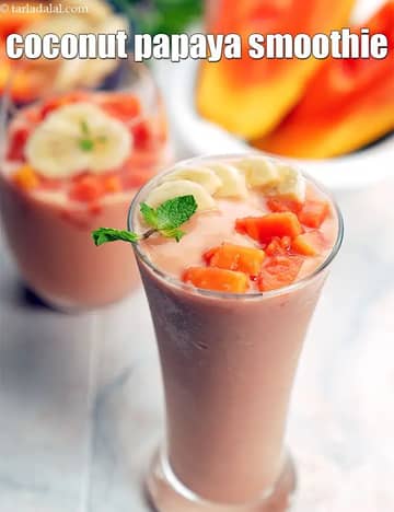 नारियल पपीता स्मूदी रेसिपी