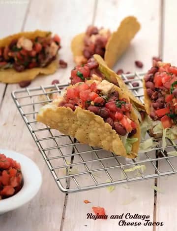 Rajma And Cottage Cheese Tacos Recipe