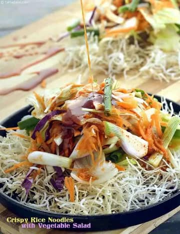 Crispy Rice Noodles With Vegetable Salad Recipe