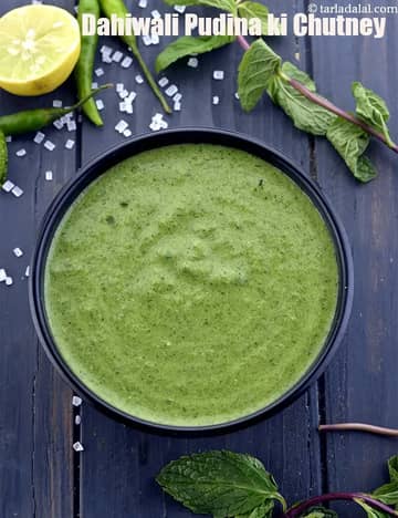 Dahiwali Pudina Ki Chutney Recipe (Dahiwali Hari Chutney)