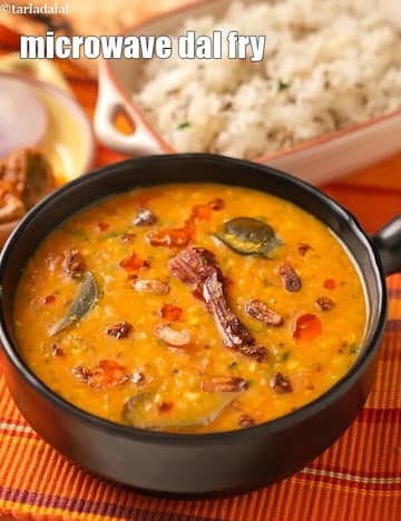 Microwave Dal Fry Recipe (How To Make Dal In A Microwave)