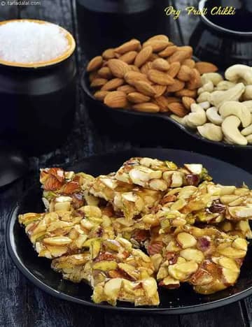 Dry Fruit Chikki Recipe (Cashew Almond And Pistachio Chikki)