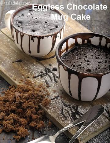 Eggless Chocolate Mug Cake Recipe (Microwave Mug Cake)