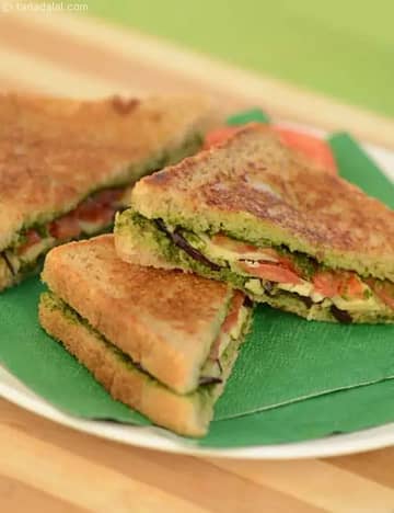 Eggplant Recipe (Tomato And Chutney Toasted Sandwich)
