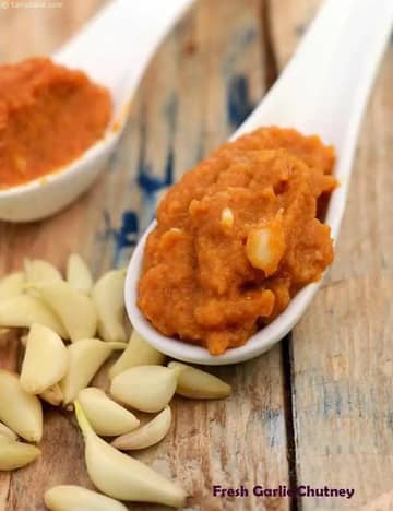 Fresh Garlic Chutney ( Non- Fried Snacks ) Recipe