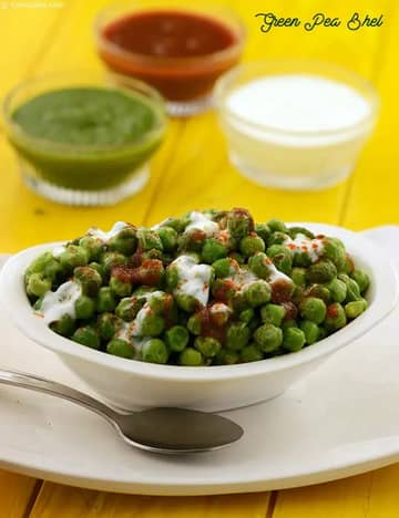 Green Pea Bhel Recipe (Green Peas And Vegetable Chaat)