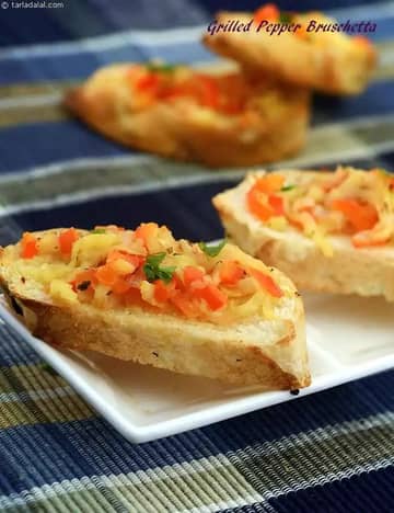 Grilled Pepper Bruschetta Recipe (Sizzler Recipes)