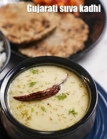 Gujarati Suva Kadhi Recipe (Shepuchi Kadhi)