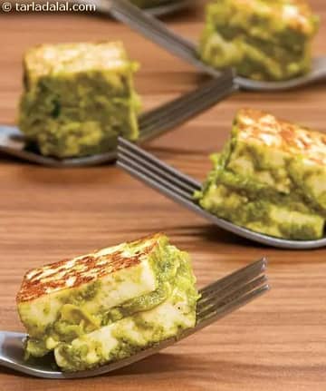 हरा तवा पनीर (हेल्दी स्टार्टर) रेसिपी