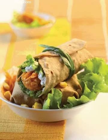 Herbed Yoghurt Corn Cake Wrap ( Wraps And Rolls) Recipe