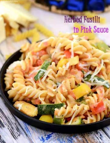 Herbed Fusilli In Pink Sauce Recipe