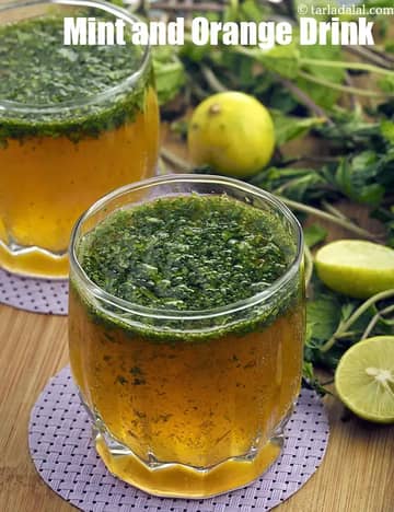 Mint And Orange Drink Recipe (Orange Mint Soda)