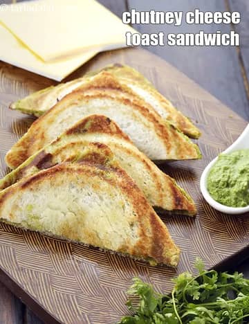 Chutney Cheese Toast Sandwich Recipe (Mumbai Roadside)