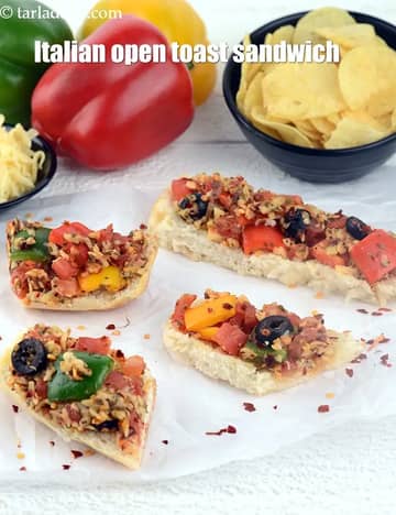 Italian Open Toast Sandwich Recipe (Sandwich Recipes)