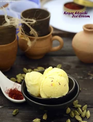 Kesar Elaichi Ice Cream Recipe