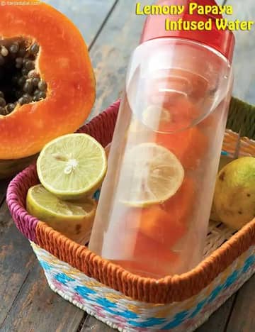 Lemony Papaya Infused Water Recipe