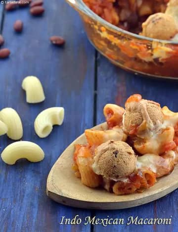 Indo Mexican Macaroni Recipe (Vegetarian Recipes)