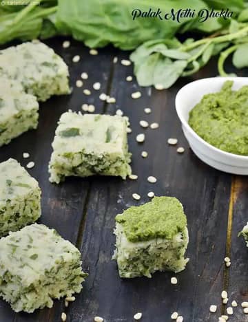 Palak Methi Dhokla Recipe (Gujarati Palak Methi Dhokla)