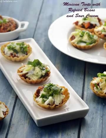 Mexican Tarts With Refried Beans And Sour Cream Recipe