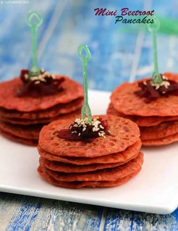 Mini Beetroot Pancake Recipe