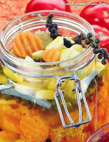 Mixed Vegetable-Water Pickle Recipe (Achaar Recipes)