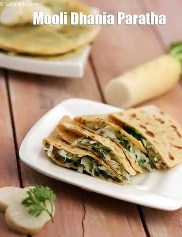 Mooli Dhania Paratha Recipe