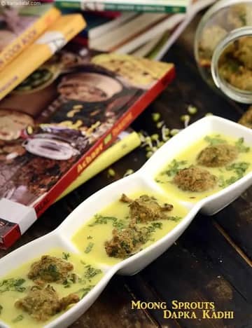 Moong Sprouts Dapka Kadhi Recipe