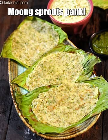 Moong Sprouts Panki Recipe (Sprouts)