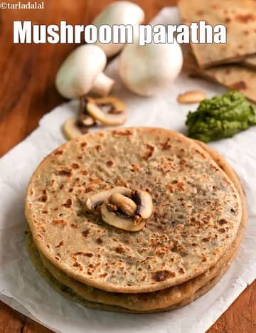 Mushroom Paratha Recipe (Mushroom Vegetable Paratha)