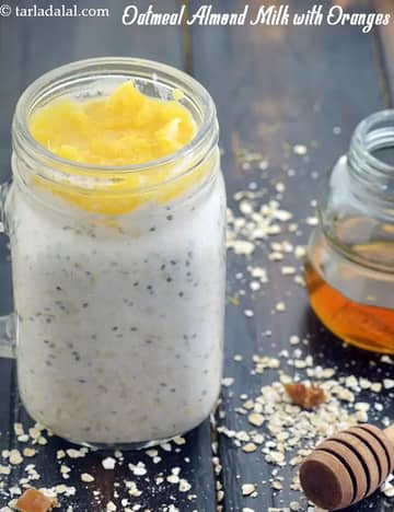 Oatmeal Almond Milk With Oranges Recipe (Healthy Breakfast)