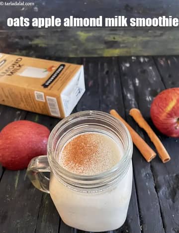 Oats Apple Almond Milk Smoothie Recipe