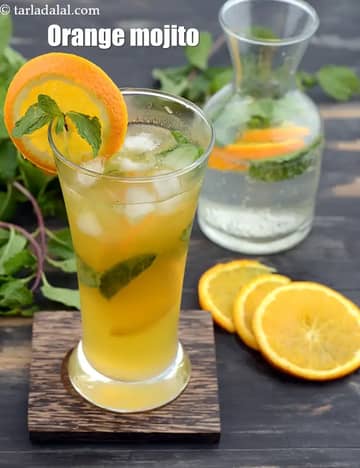 Orange Mojito Recipe (Indian Orange Mint Mojito Mocktail)