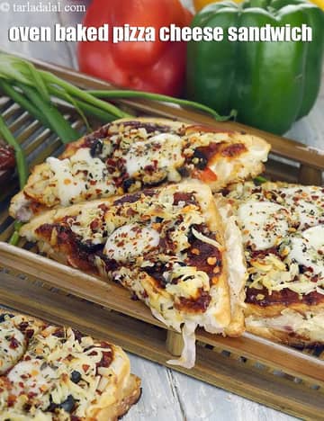 Oven Baked Pizza Cheese Sandwich Recipe