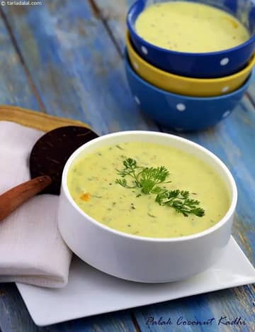 Palak Coconut Kadhi Recipe