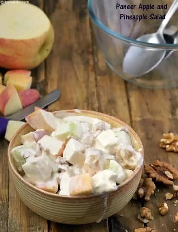 Paneer Apple And Pineapple Salad Recipe