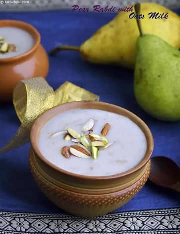 Pear Rabdi With Oats Milk Recipe (Lactose Free)