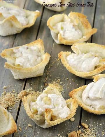 Pineapple Jam Filled Bread Tarts Recipe