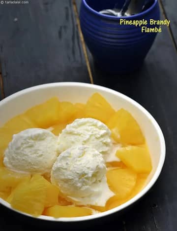 Pineapple Brandy Flambe Recipe