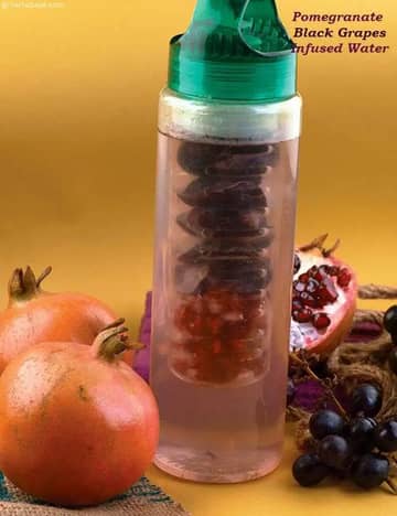 Pomegranate Black Grapes Infused Water Recipe