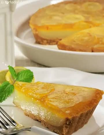 Quick Lemon Cheese Pie Recipe (Eggless Dessert Recipes)
