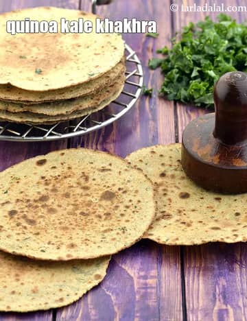 Quinoa Kale Khakhra Recipe (Healthy Quinoa And Oats Khakhra)