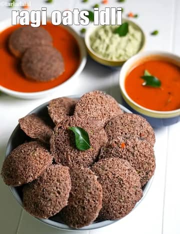 Ragi Oats Idli Recipe (Healthy Finger Millet Oats Idli)