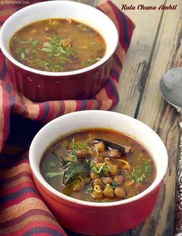 Kala Chana Ambti Recipe (Red Chana Ambti)