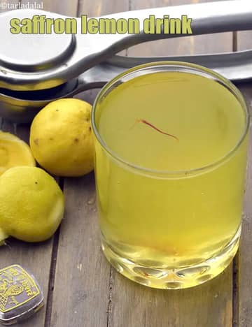 Saffron Lemon Drink Recipe (Saffron Lemonade)
