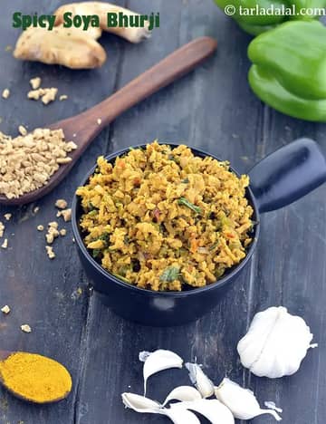 Spicy Soya Bhurji Recipe (Protein Rich Soya Bhurji)