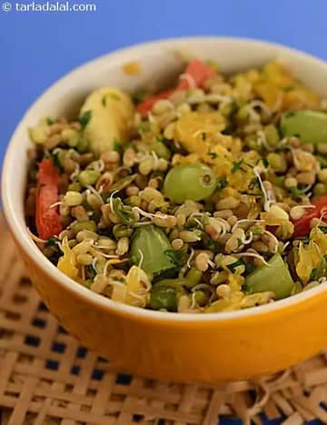 Sprouted Fruity Bean Salad ( Desi Khana) Recipe