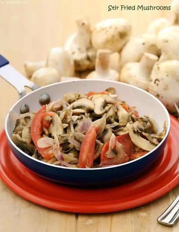 Stir Fried Mushrooms Recipe (Quick Snacks Recipes- Indian)