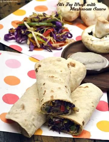 Stir Fry Wrap With Mushroom Sauce Recipe