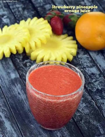Strawberry Pineapple Orange Juice Recipe